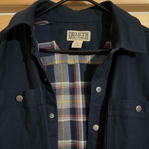 Duluth Trading Co. Flannel-Lined Canvas Shirt-Jacket